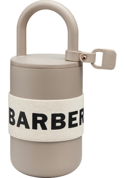Dear Bens Barber 500 ml Vakumlu Paslanmaz Çelik Termos – Askılı, Taşınabilir, Şık Tasarım (Bej / Krem / Siyah)