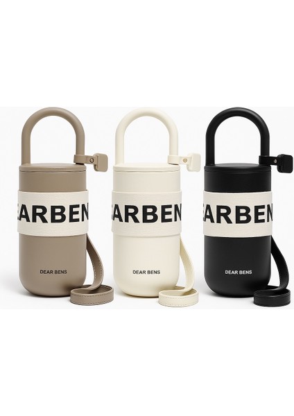 Dear Bens Barber 500 ml Vakumlu Paslanmaz Çelik Termos – Askılı, Taşınabilir, Şık Tasarım (Bej / Krem / Siyah) fiyatları