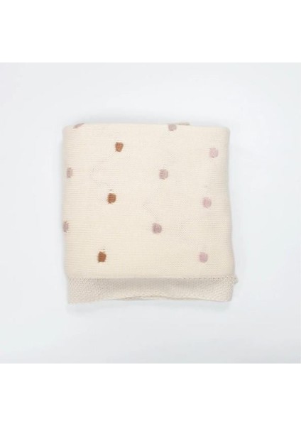 Battaniye Welsoft Triko With Point 80X95CM Taş - Pudra