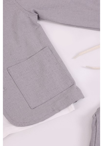 Erkek Çocuk Keten Ceket Pantolon 3'lü Takım fırsatları