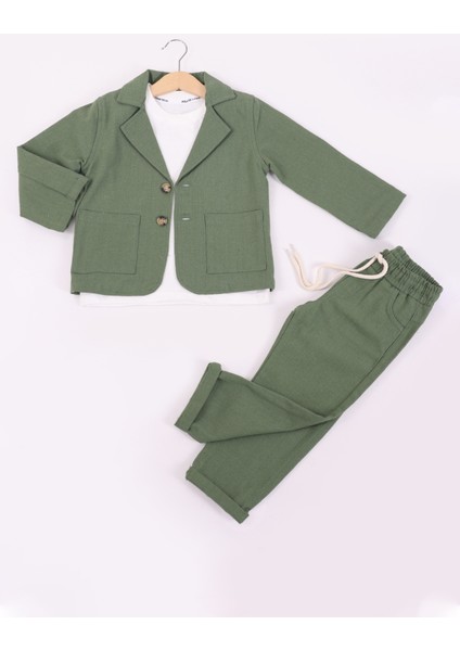 Erkek Çocuk Keten Ceket Pantolon 3'lü Takım fiyatları