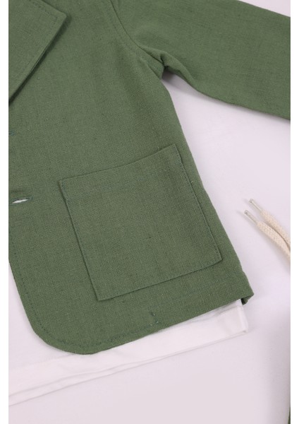 Erkek Çocuk Keten Ceket Pantolon 3'lü Takım fırsatları