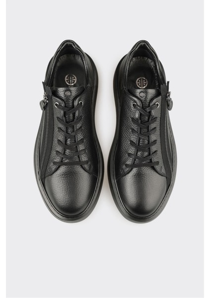 Siyah Deri Erkek Spor Ayakkabı fırsatları