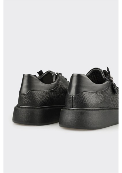 Siyah Deri Erkek Spor Ayakkabı indirimleri