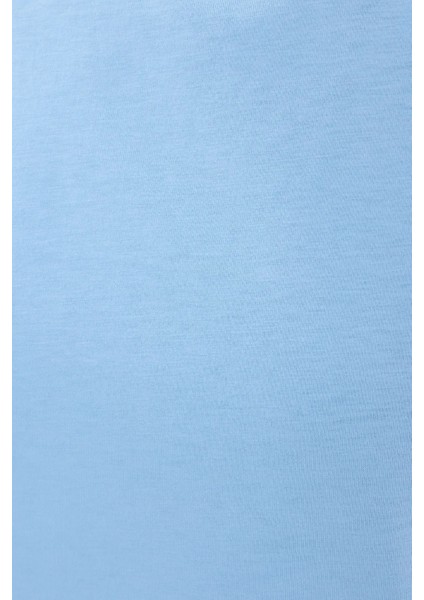 Kadın Kolsuz Yuvarlak Yakalı Düz Kısa Üst Blue indirimleri