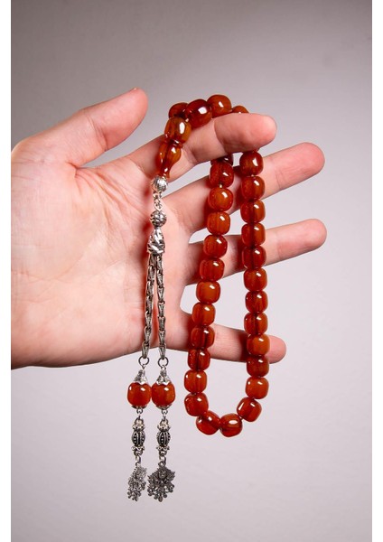 Eskitme Model Sıkma Kehribar Tesbih