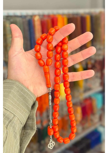 45'li Arap Model Turuncu Epoksi Reçine Tesbih fiyatları