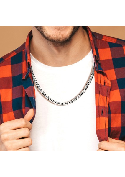 925 Ayar Gümüş 2mm Erkek Kral Yuvarlak Zincir Kararma Yapmaz