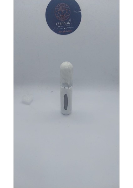 Mini Seyahat Parfüm Dolumlu Atomizer, Taşınabilir Parfüm Sprey Şişesi 5 ml (Beyaz Desenli)
