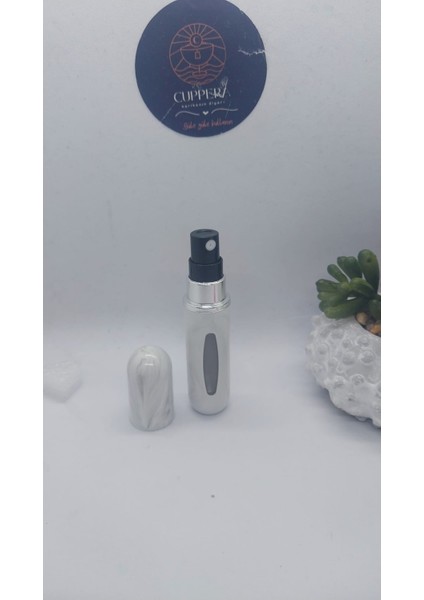 Mini Seyahat Parfüm Dolumlu Atomizer, Taşınabilir Parfüm Sprey Şişesi 5 ml (Beyaz Desenli) modelleri
