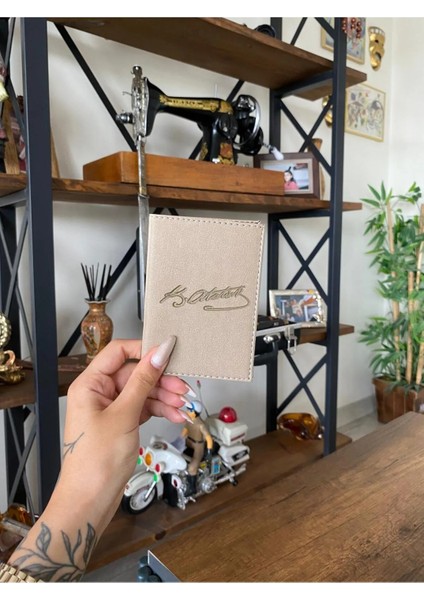 Ata Dikişli Araç Ruhsat Kılıfı Kabı Oto Ruhsatlık Araba Ruhsat Koruyucu