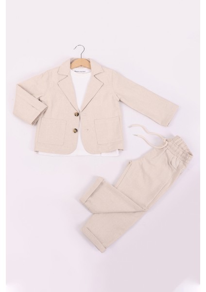 Erkek Çocuk Keten Ceket Pantolon 3'lü Takım fiyatları