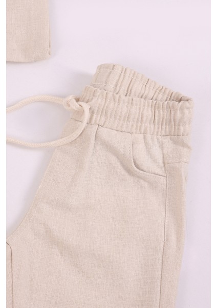 Erkek Çocuk Keten Ceket Pantolon 3'lü Takım fırsatları