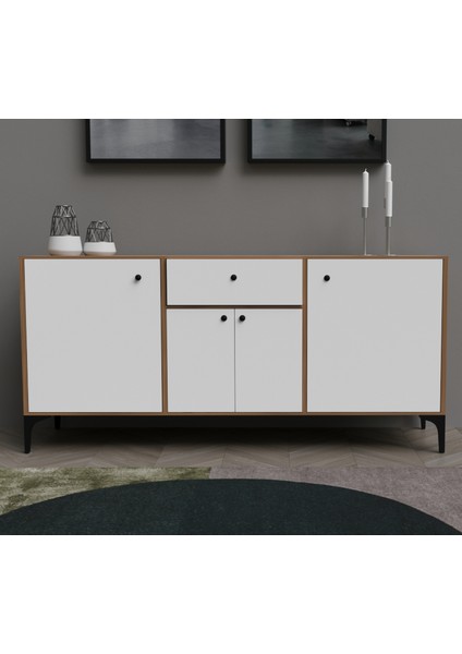 Nara Konsol Çok Amaçlı Dolap Ceviz&beyaz fiyatları