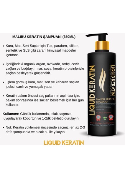 Kuru Mat Sert Saçlara Keratin Şampuanı 350ML (Malibu Şampuan) fiyatları