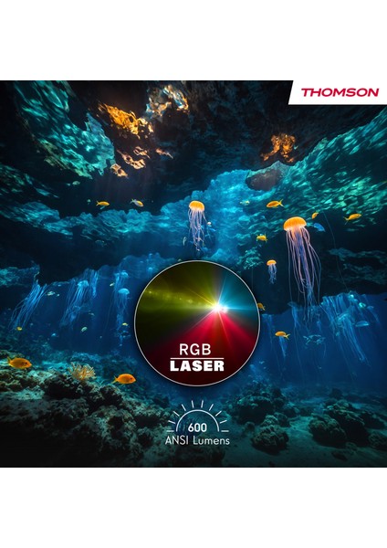 Sirius Laser Full HD 4K Destekli 100" Dahili Bataryalı Taşınabilir Projeksiyon Cihazı Google Tv Sertifikalı 600 Ansı Lumen - PG55B