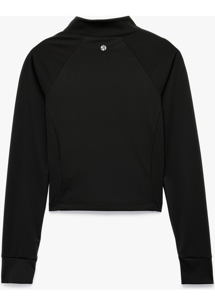 Uzun Kollu Dik Yaka Yarım Fermuarlı Spor Sweatshirt fiyatları