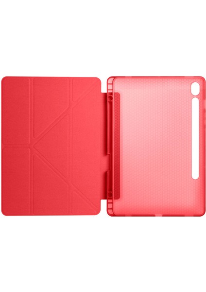 Galaxy Tab S10 Fe SM-X520 Kılıf Üçe Katlanan Kalem Bölmeli Standlı Kılıf Uyandırma Özellikli modelleri