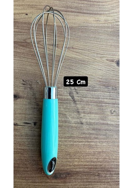 Paslanmaz Çelik Metal Çırpma Teli – Yumurta, Kek ve Hamur Karıştırma Mutfak Aleti 25 cm