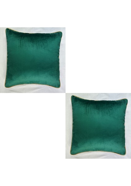 Kadife Biyeli Kırlent Kılıfı 40X40 2li