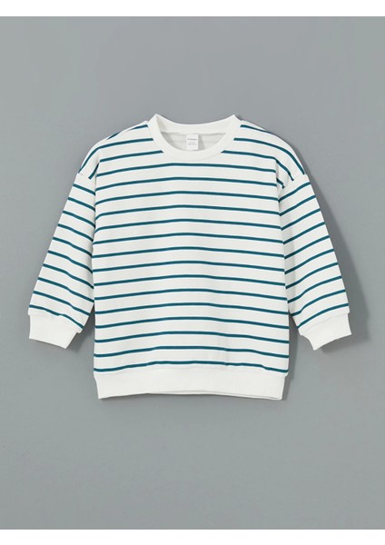 Lcw Kids Petrol Bisiklet Yaka Çizgili Erkek Çocuk Sweatshirt ve Pantolon 2'li fiyatları