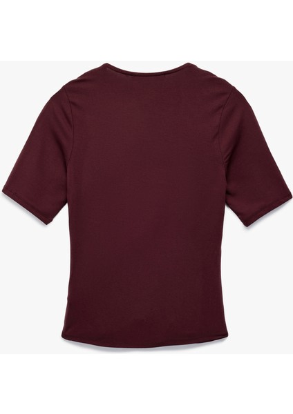 Slim Fit Kısa Kollu Düşük Omuz Kruvaze Bluz fiyatları