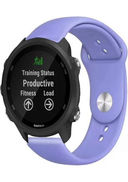 Garmin Forerunner 245 / 245 Music ile Uyumlu Kordon Yumuşak Dokulu Esnek Jel Silikon Kayış