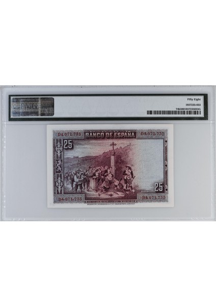 Ispanya 25 Peseta - 1928 - Çil Altı - Pmg 58 modelleri