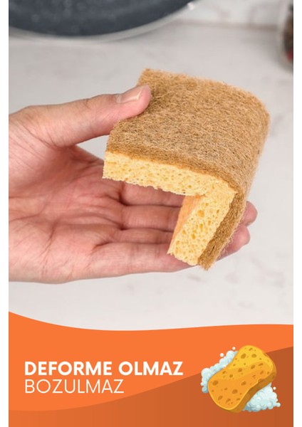 5 Adet Lifli Düz Bulaşık Süngeri – Özel Dokulu, Dayanıklı Temizlik Süngeri Seti indirimleri