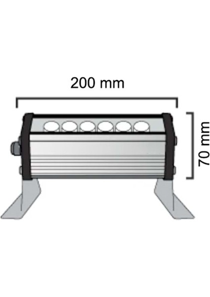 6W LED Wallwasher - Duvar Boyama Armatürü 20 cm -Mavi fiyatları