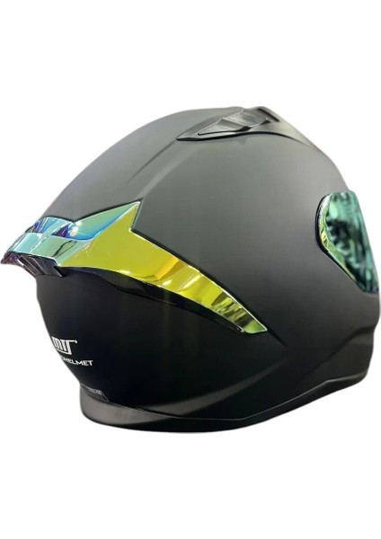Mts Prohelmet M-801 S Beden Gold Mat Black Gold Full Face Motosiklet Kaskı Dot-Ce Onaylı fiyatları