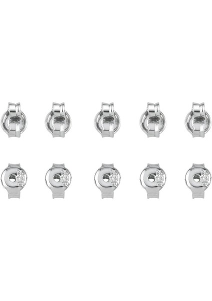 925 Ayar Gümüş Küpe Arkalığı - Küpe Klipsi 10 Adet