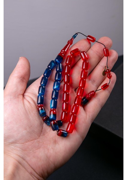 Mehmet Hızarcı Imzalı Renk Geçişli Sıkma Kehribar Tesbih modelleri