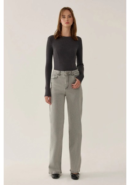 Kadın Yıkamalı Body Gri fiyatları