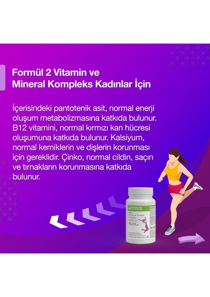 Kadınlar için F2 Vitamin Tablet - Herbalifeline Max Omega - Xtra-Cal (Kalsiyum) - 3'lü Set indirimleri
