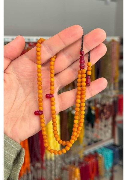 5 mm 99'luk Sıkma Kehribar Tesbih