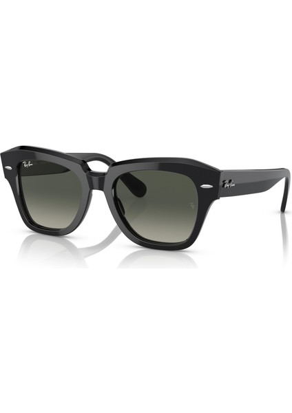 State Street Unisex Siyah Güneş Gözlüğü Rb 2186 901/71 49