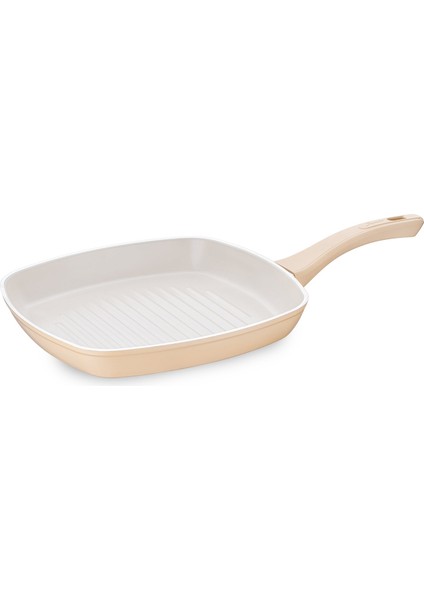 Swiss Crystal Dark Cream 28 cm Grill Tava modelleri