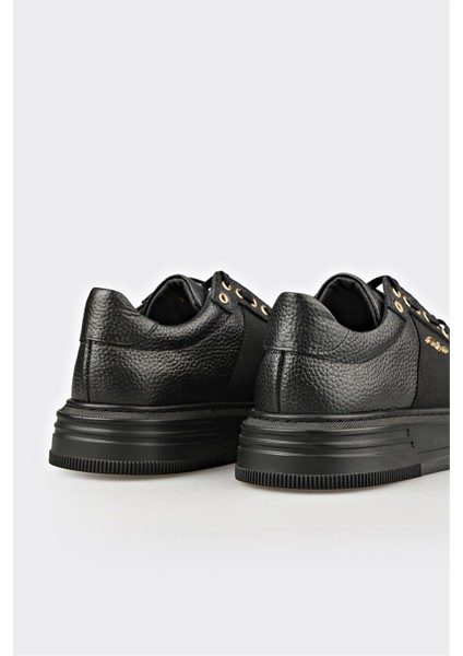 Siyah Deri Erkek Spor Ayakkabı indirimleri