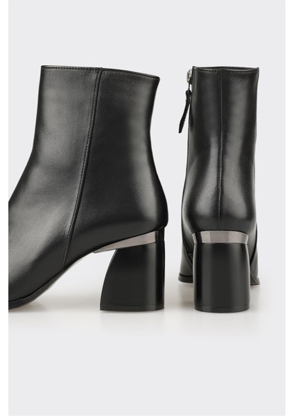 Siyah Deri Kadın Klasik Bot fırsatları