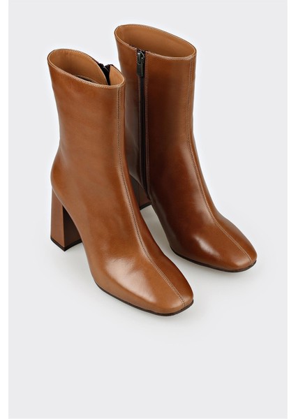 Naturel Deri Kadın Klasik Bot fiyatları