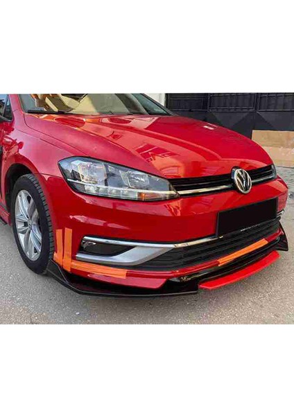 Seat Ibiza 2008-2017 Kırmızı Şeritli Renkli Ön Ek Ön Lip Piona Black 4 Prç modelleri