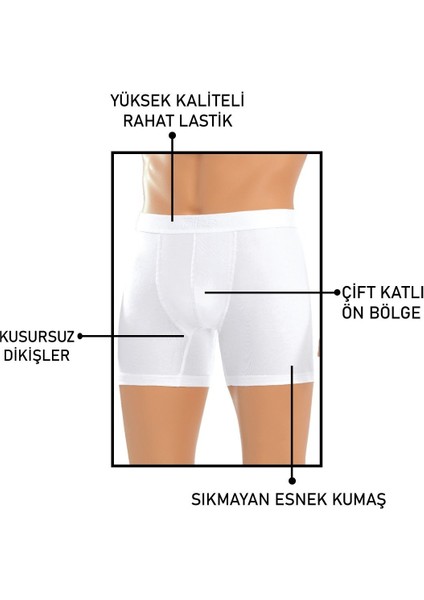 Erkek Boxer Likralı Esnek (%96 Pamuk - %4 Elastan) fiyatları