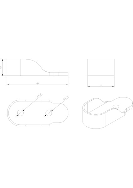 4 Adet Oval Boru Flanşı (8-4135-4) fiyatları
