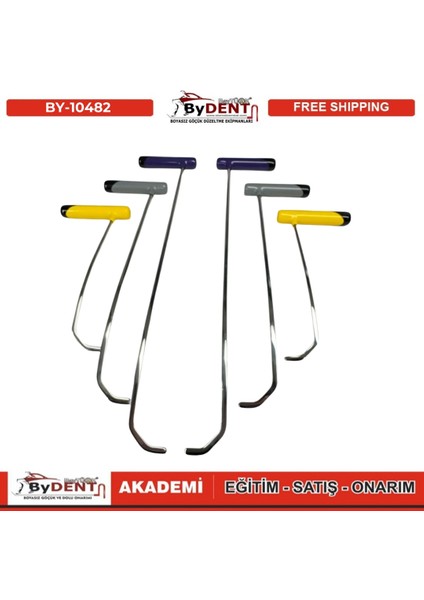 Pdr Boyasız Göçük Düzeltme 6 Parça Özel Tasarım Çubuk Seti