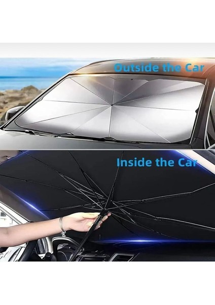 Oto Araba Güneşlik Şemsiye Tip Ön Cam Güneş Önleyici Katlanabilir Tüm Araçlara Uygun fiyatları