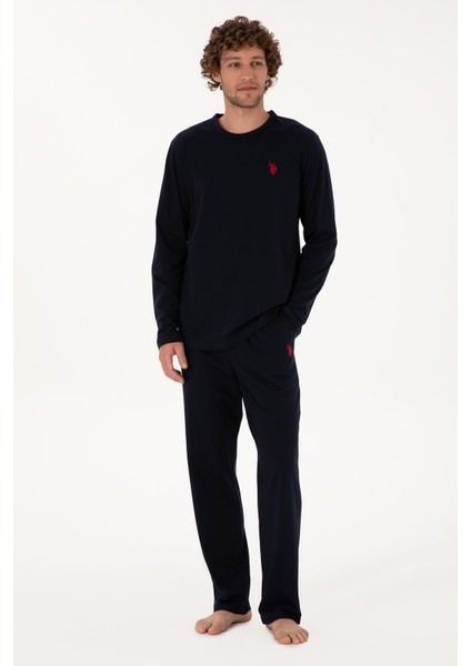 Erkek Lacivert Pijama Takım 50318602-VR033 fırsatları