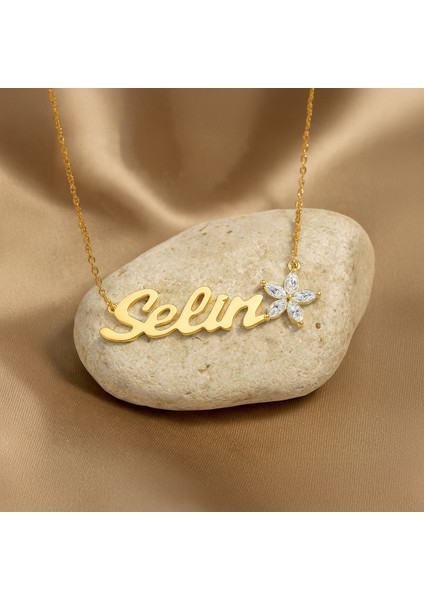 Lotus Çiçeği Isimli Altın Kaplama Gümüş Kolye modelleri