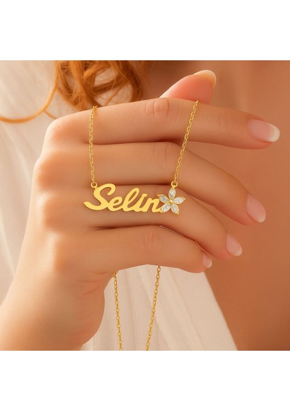 Lotus Çiçeği Isimli Altın Kaplama Gümüş Kolye fiyatları