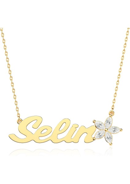 Lotus Çiçeği Isimli Altın Kaplama Gümüş Kolye indirimleri